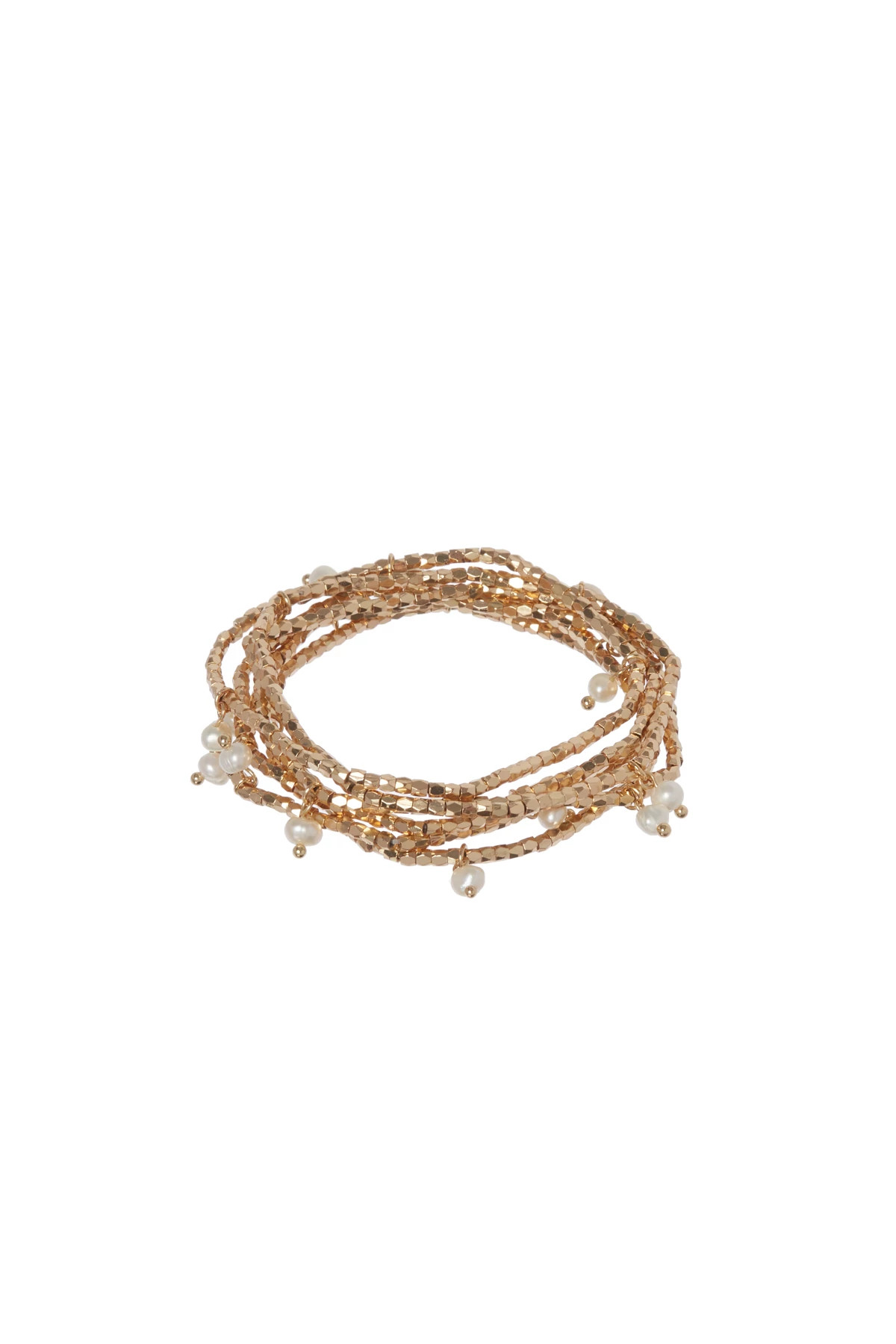 GOLD Mini Pearl Bracelet Set image number 1