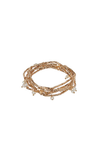 GOLD Mini Pearl Bracelet Set