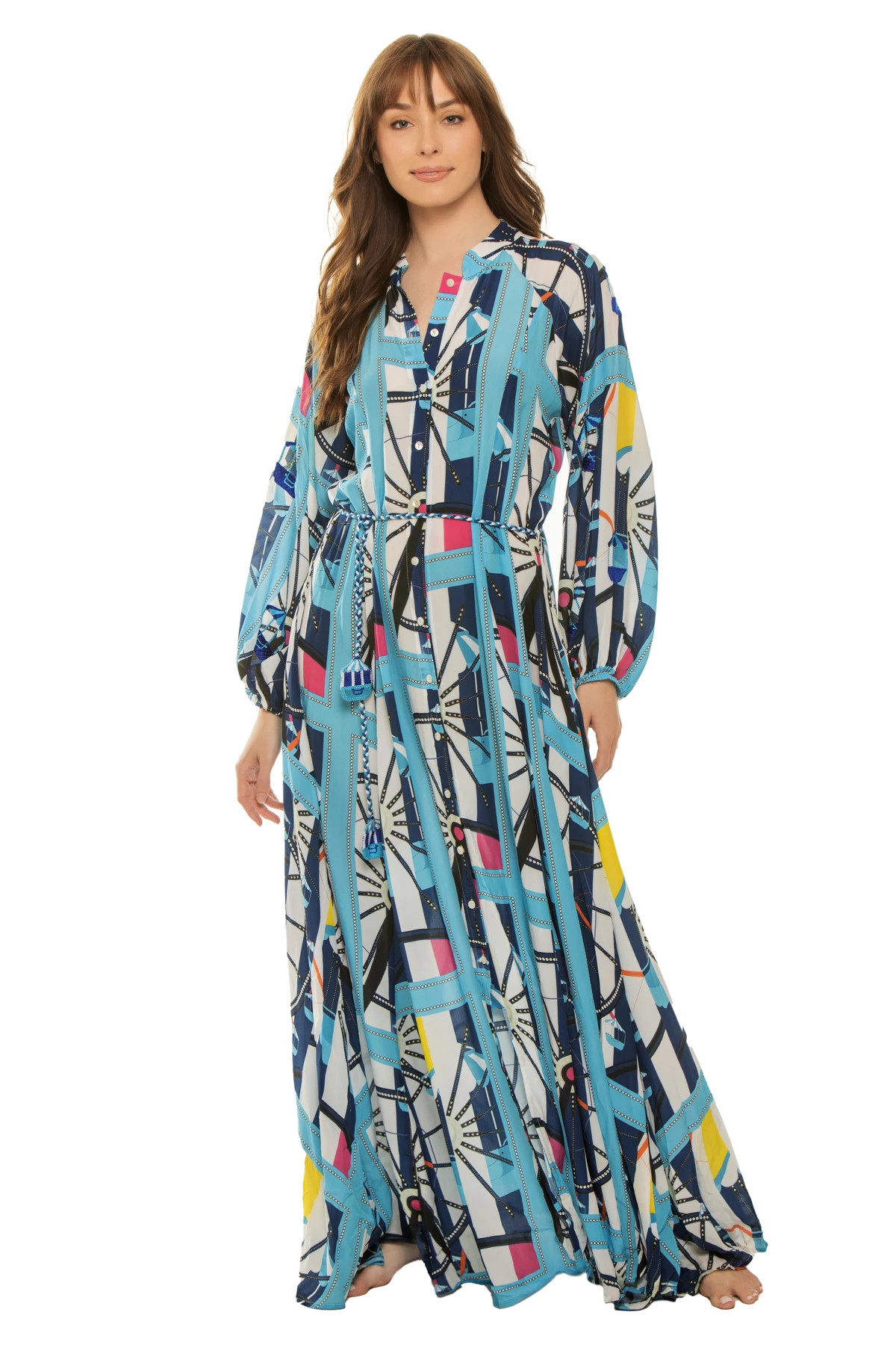 SANTA MONICA VIEW FALL Nea Long Sleeve Maxi Dress image number 1