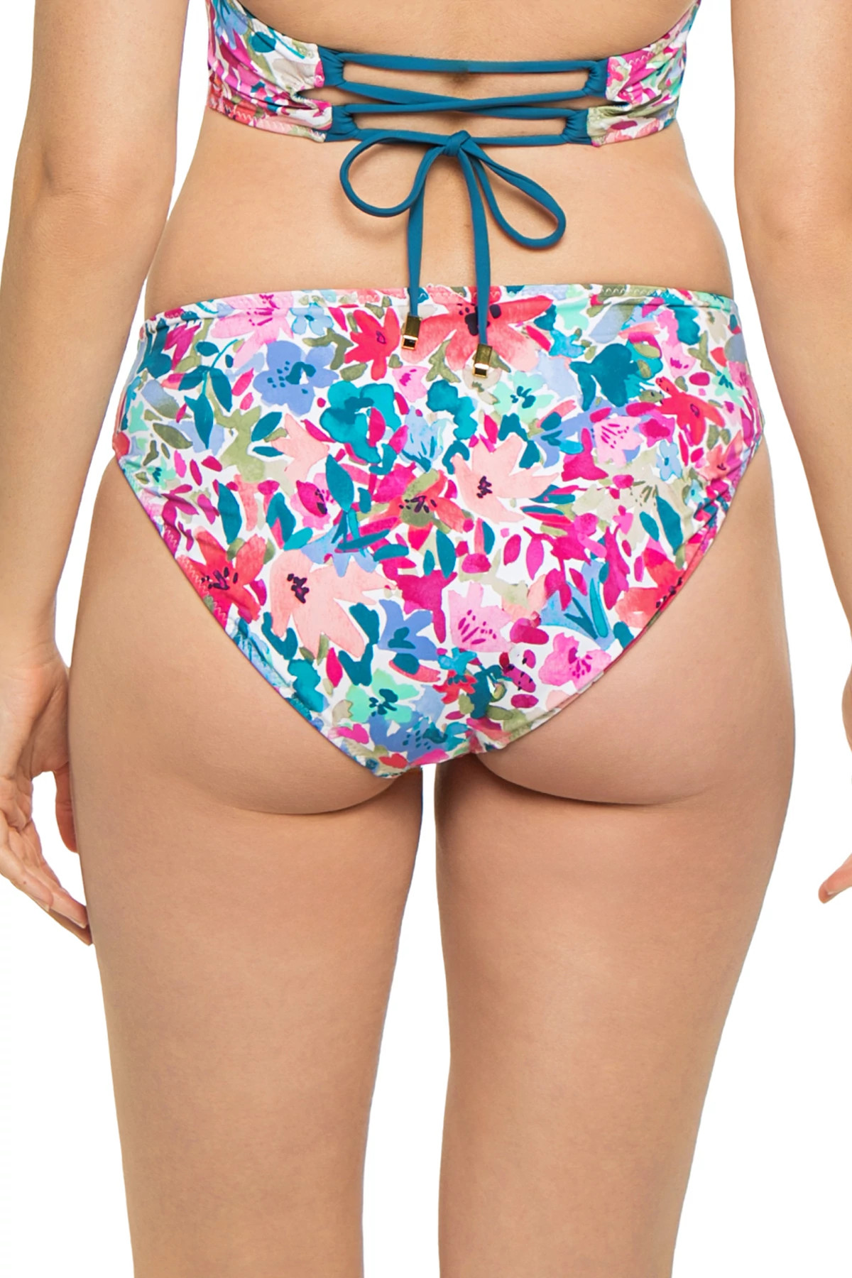 DUSTY LUPINE REV Reversible Shirred Hipster Bikini Bottom image number 3