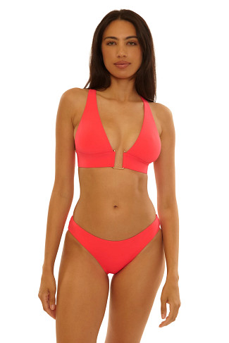 CALIENTE Banded Triangle Bikini Top