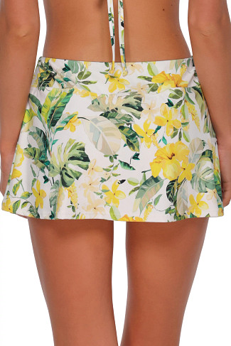 ISLA SOLEIL CREPE Sporty Zip Pocket Swim Skirt
