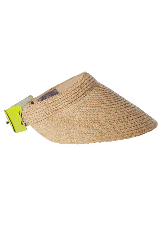 NATURAL/YELLOW Marquee Woven Visor