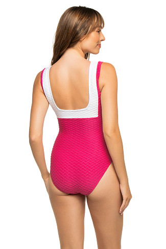 PEONY Textured One Piece Swimsuit