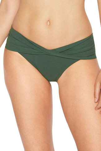 PINE GREEN Banded Hipster Bikini Bottom