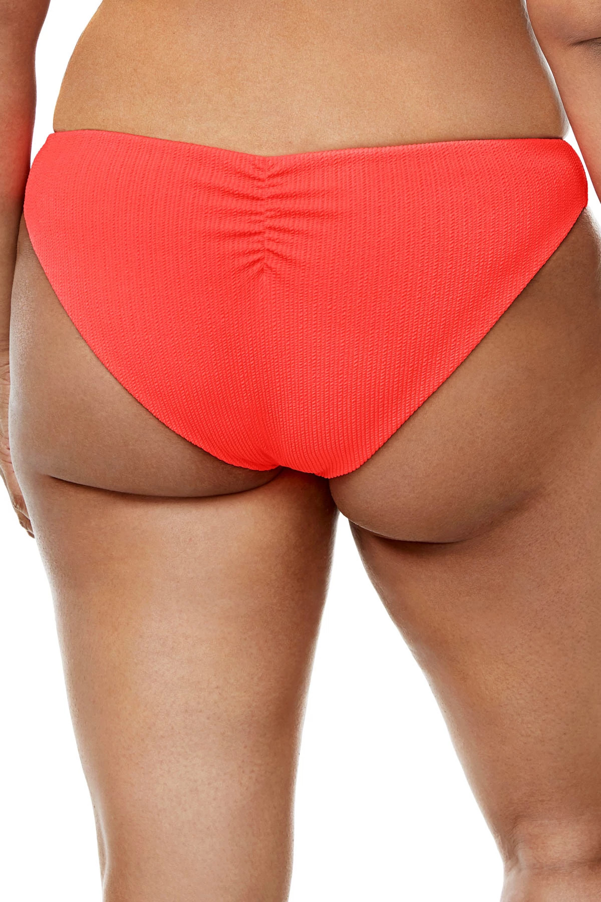HOT CORAL Jessie Textured Hipster Bottom image number 2