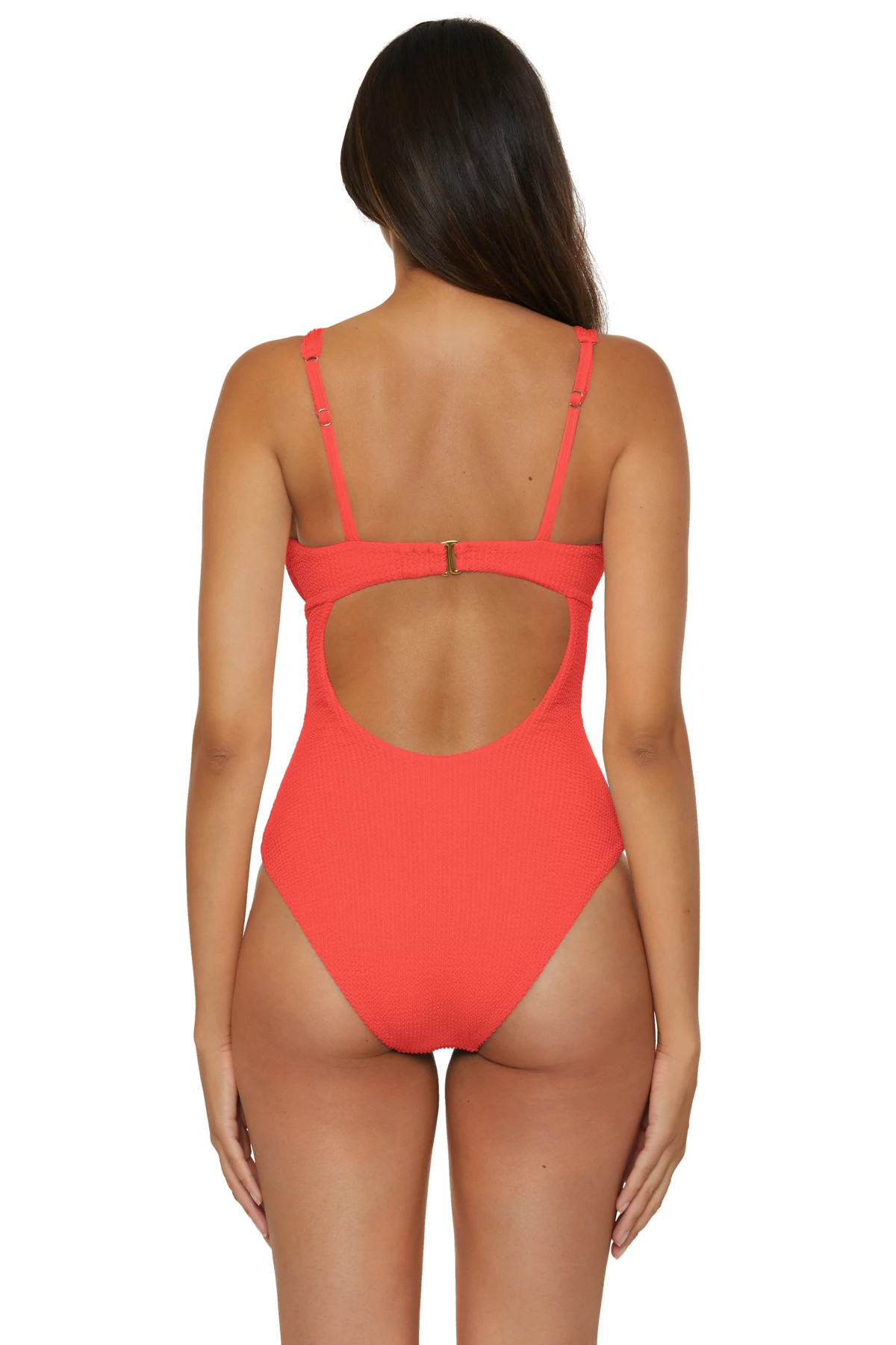 CORAL V-Neck One Piece Swimsuit image number 2