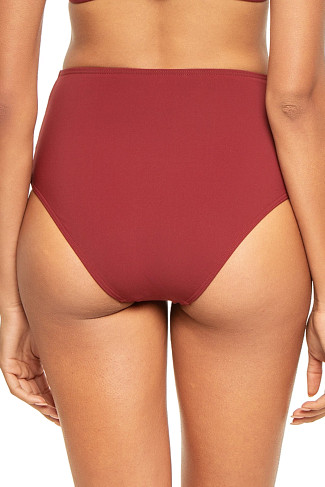 BURGUNDY JetSet High Waist Bikini Bottom