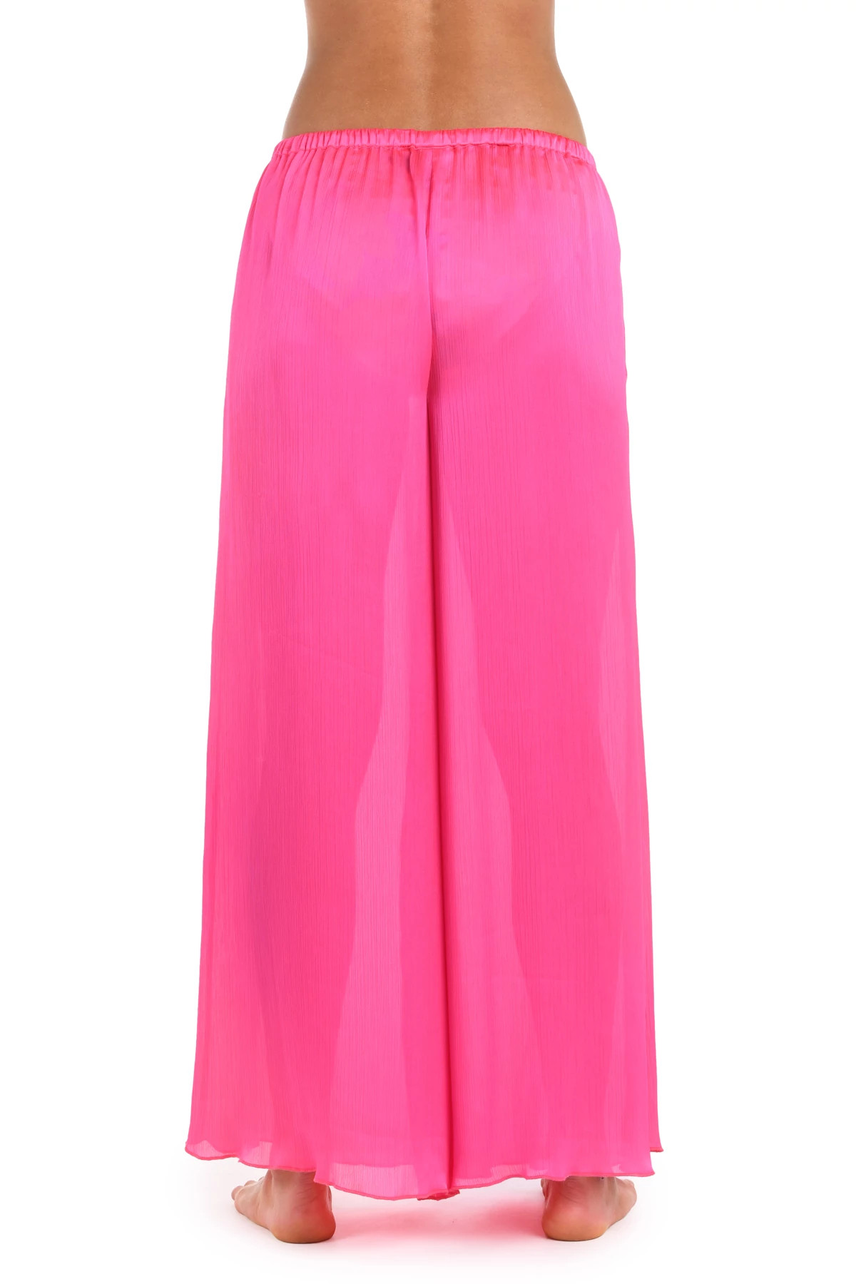BRIGHT PINK Crinkle Beach Pants image number 2