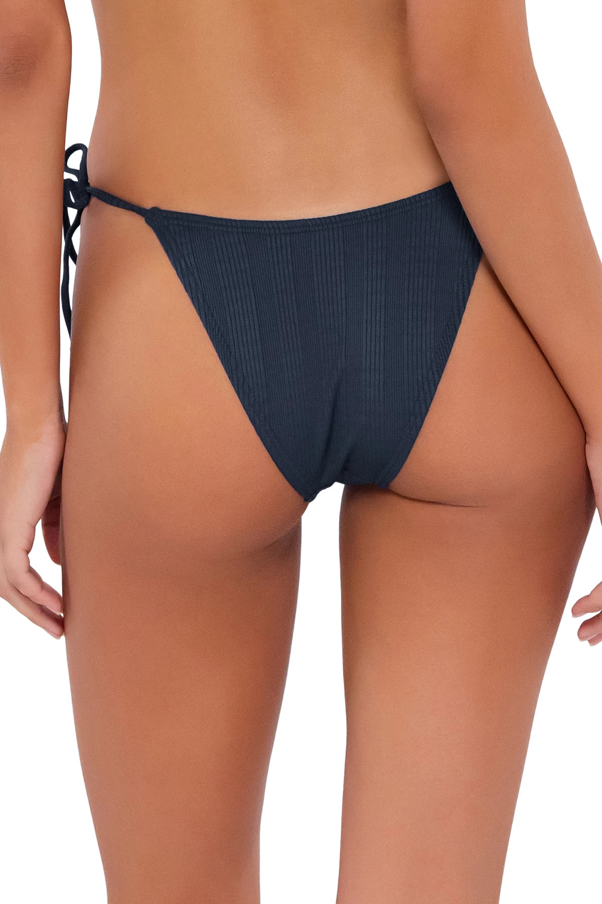 NAVY Jaelyn Tie Side Brazilian Bikini Bottom image number 2