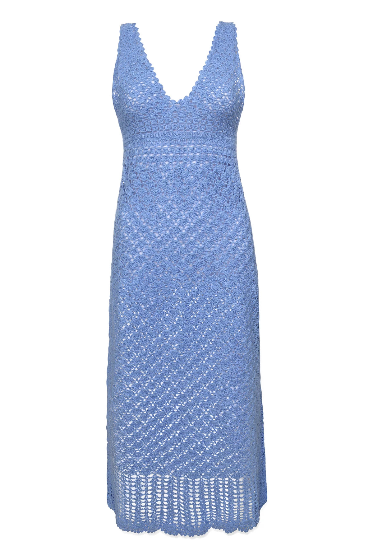 PERI BLUE Claudia Crochet Midi Dress image number 4