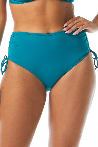 LAGOON Hayden Shirred High Waist Bikini Bottom