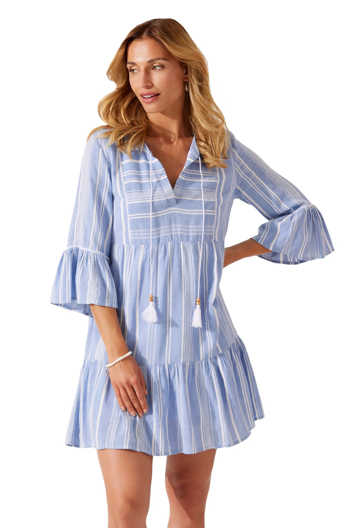 BLUE MONDAY Beachy Stripe Mini Dress image number 1