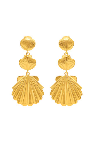 GOLD Calista Shell Drop Earrings