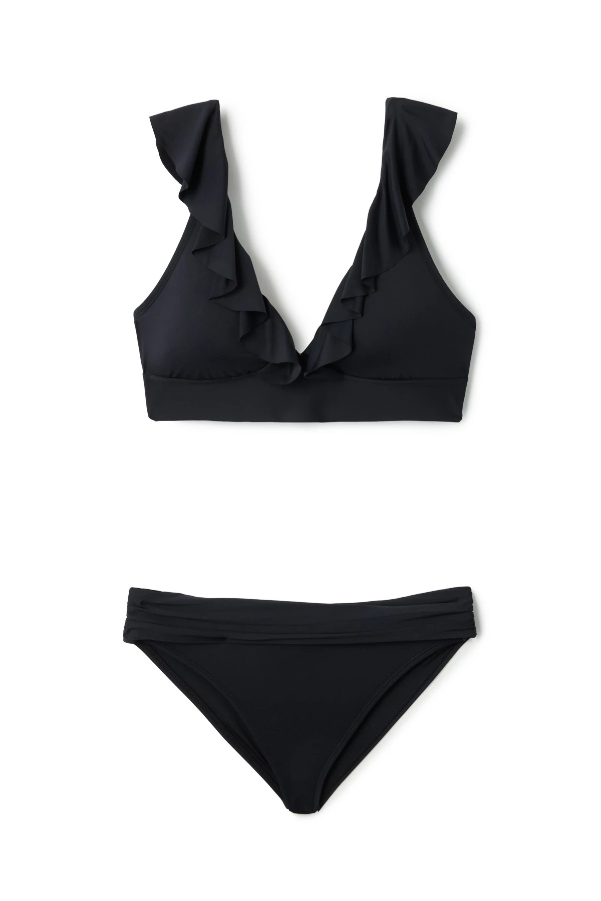 CAVIAR Ruffle Bralette Bikini Top image number 3