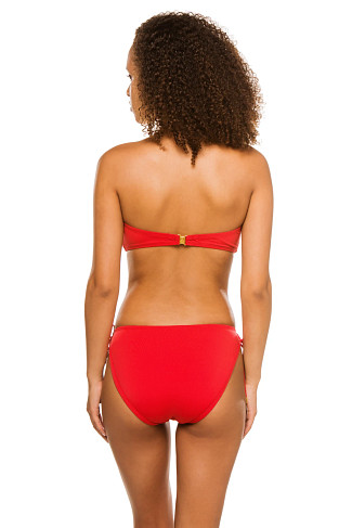 GINGER Shirred Bandeau Bikini Top