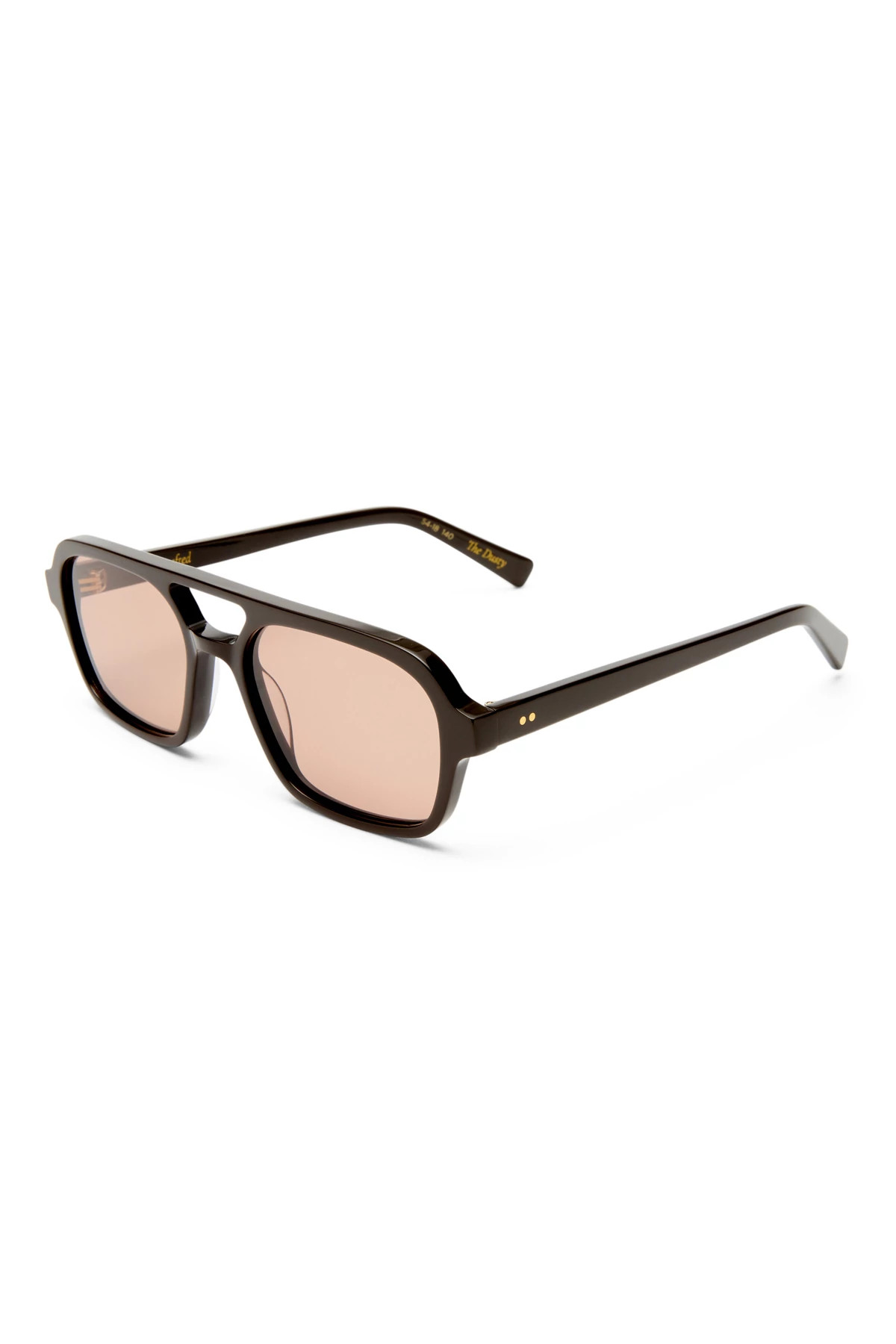 DARK CHOCOLATE Dusty Aviator Sunglasses image number 1
