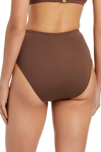 ROCKPOOL Ruched High Waist Bikini Bottom