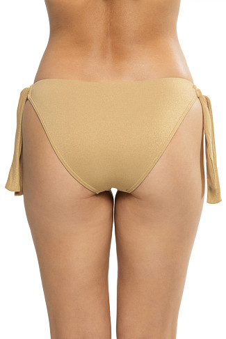 CHAMPAGNE Frankie Shimmer Tie Side Hipster Bikini Bottom
