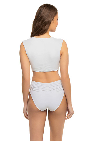 WHITE Oliwia Twist Front Bikini Top