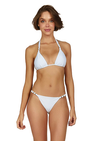 WHITE Paula Sliding Triangle Bikini Top
