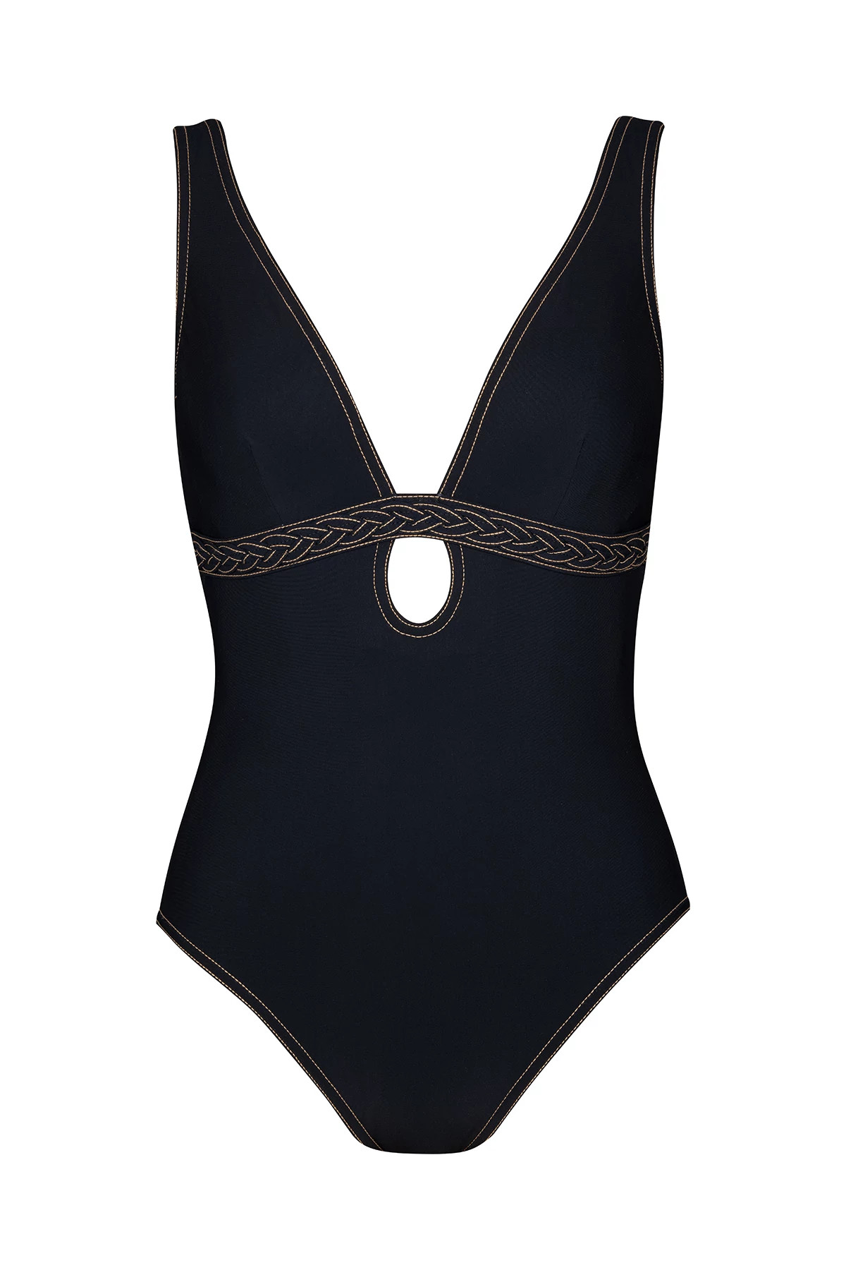 BLACK Quinn Plunge One Piece Swimsuit image number 3