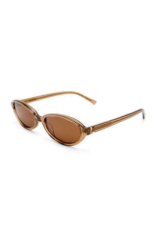 CHOCOLATE CRYSTAL Olive Oval Sunglasses