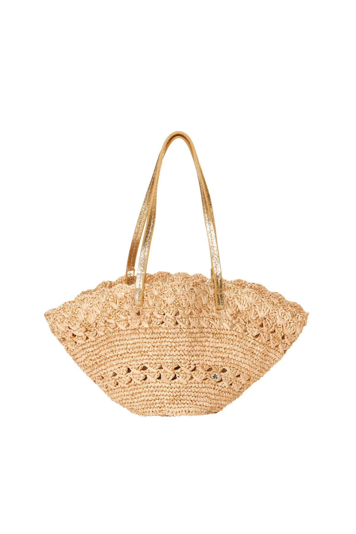 NATURAL/GOLD Salerno Small Tote Bag image number 1