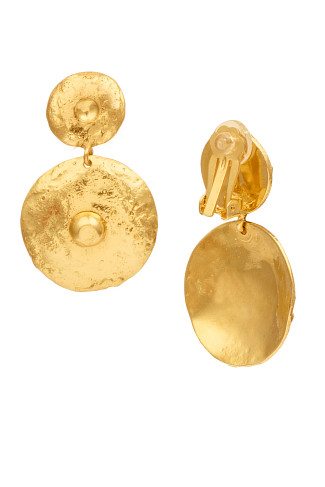 GOLD Venus Disk Earrings