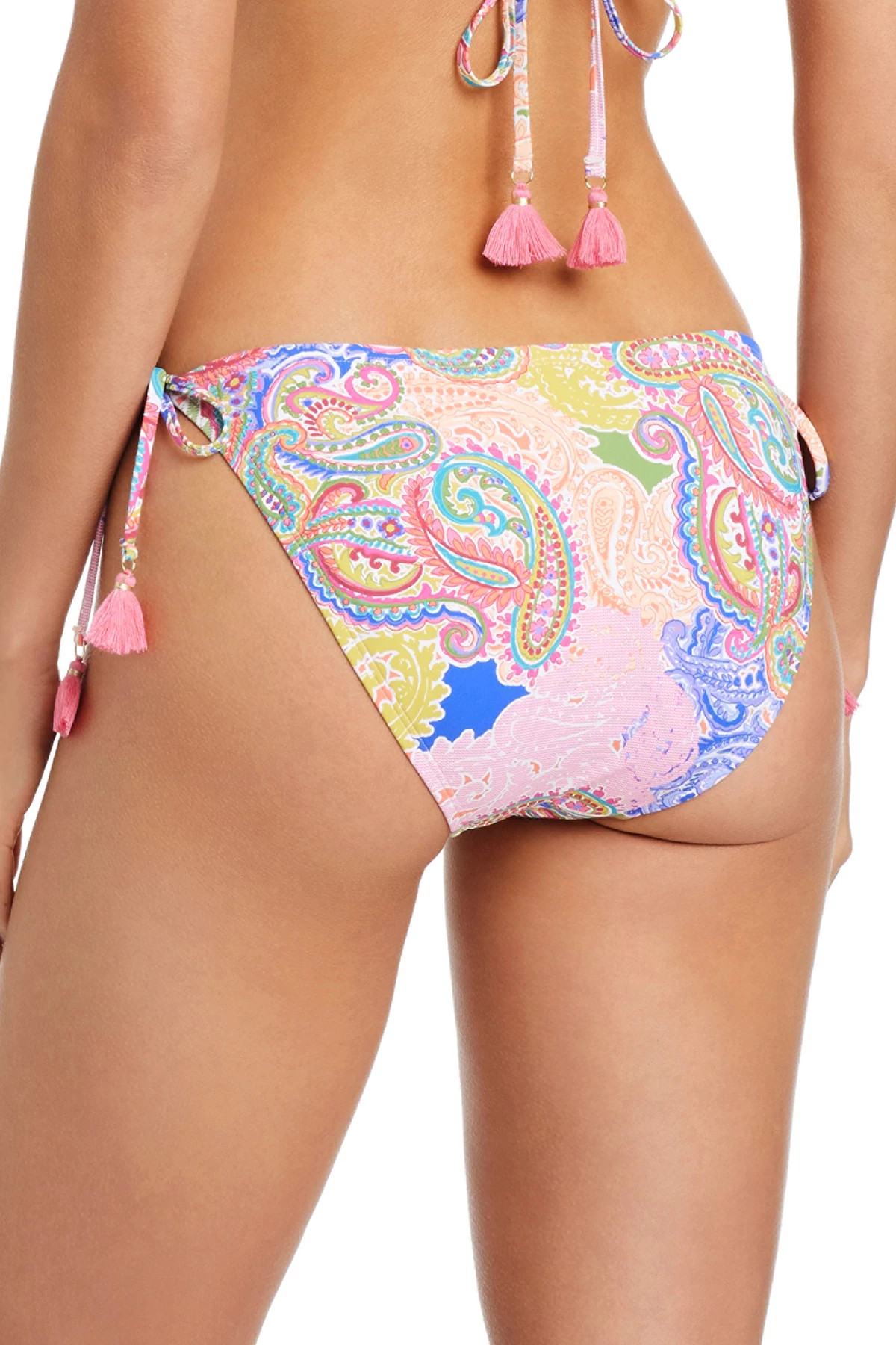 MULTI Paisley Print Tie Side Bikini Bottom image number 2
