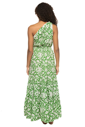 GREEN Botanica One Shoulder Maxi Dress
