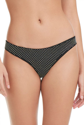 BLACK Rhinestone Hipster Bikini Bottom