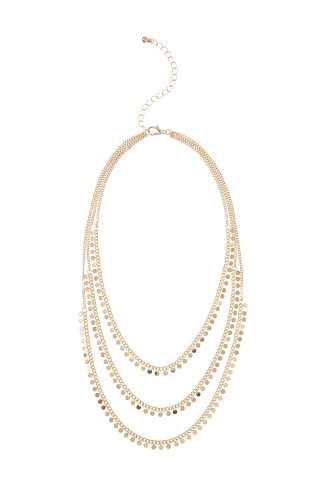 GOLD Three Row Layered Necklace