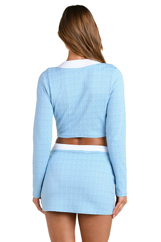 POWDER BLUE Adaline Colorblock Swim Cardigan