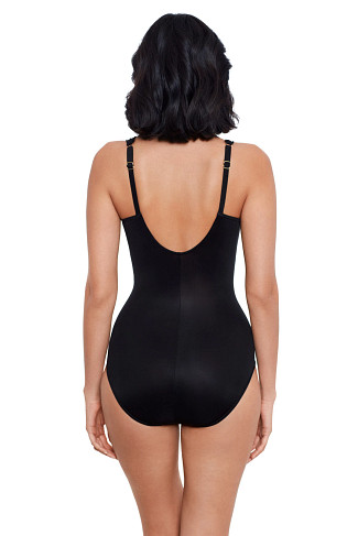 BLACK Siren Underwire Surplice One Piece Swimsuit