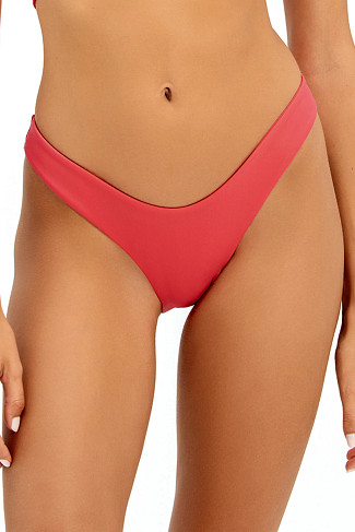 CORAL RED Guilia Brazilian Bikini Bottom