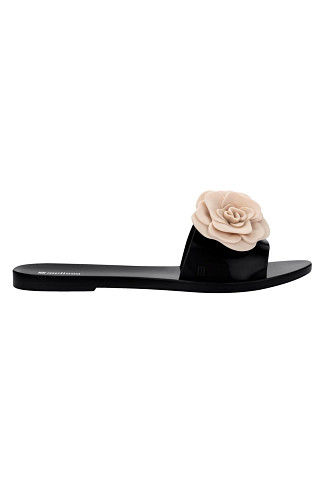 BLACK/BEIGE Babe Petals Flip Flops