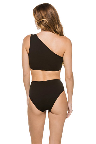 BLACK Asymmetrical Asymmetrical Bikini Top
