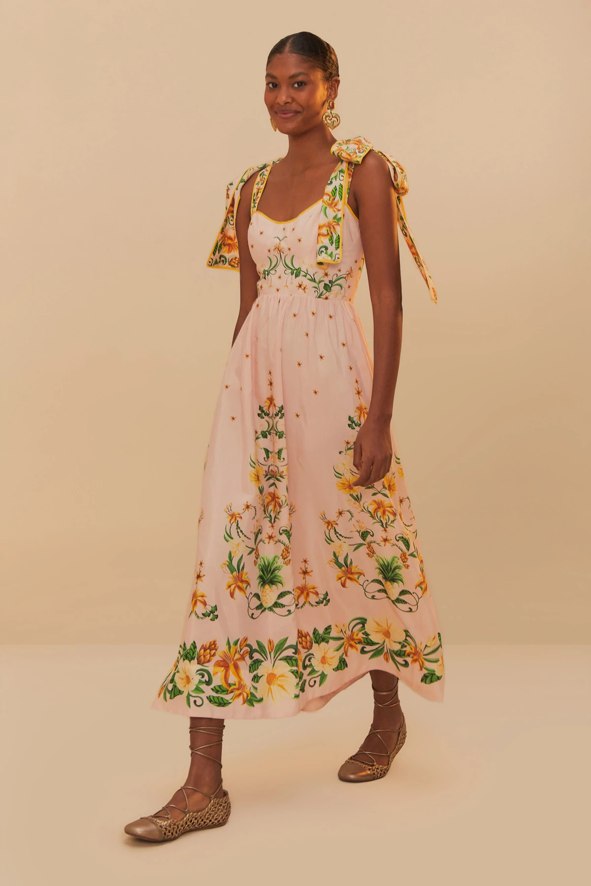 BOTANICAL BEAUTY PINK Botanical Beauty Midi Dress image number 3