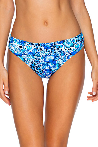 BAY BLUES Unforgettable Shirred Banded Bikini Bottom