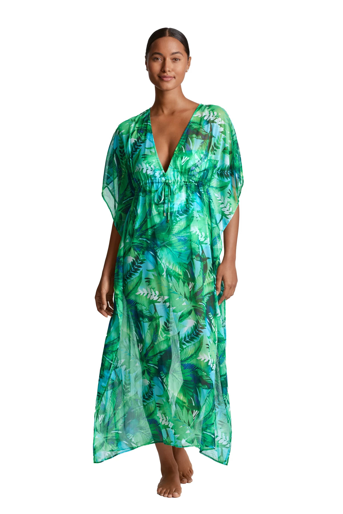 MULTI Midi Caftan Dress image number 1