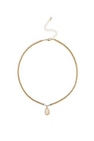 GOLD Cowrie Shell Charm Necklace