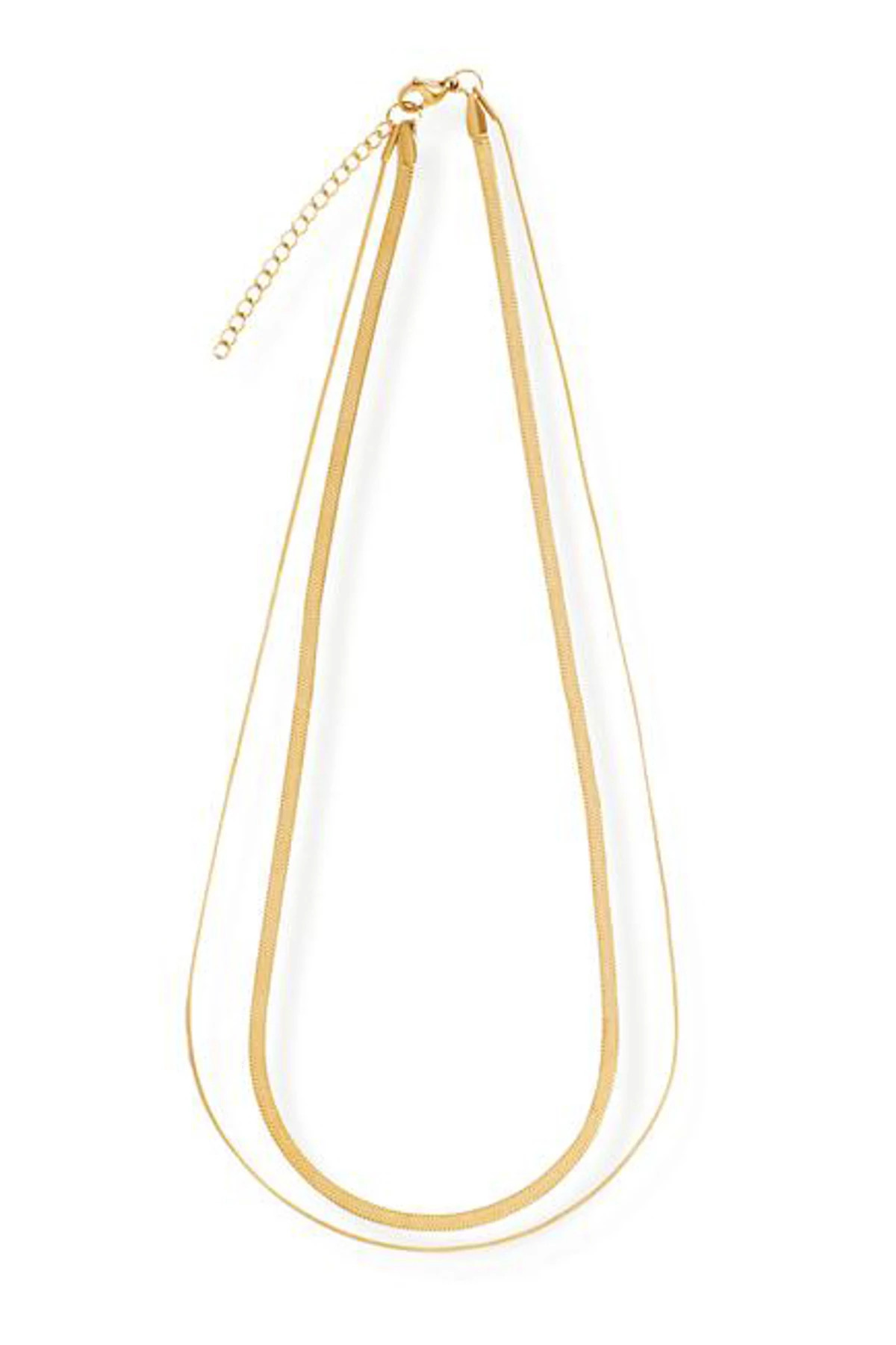 GOLD Cassia Double Chain Necklace image number 1