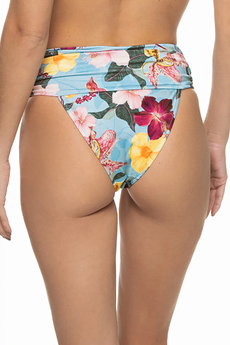 CELESTE Hibiscus Sash High Waist Bikini Bottom