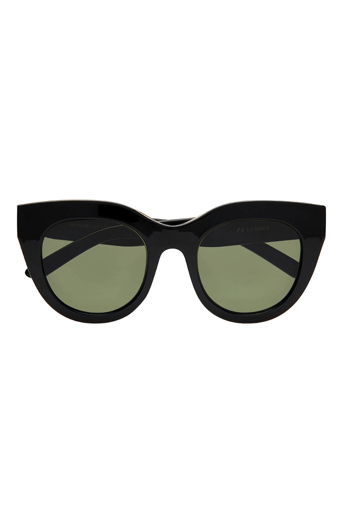 BLACK/GOLD Air Heart Cat-Eye Sunglasses image number 3