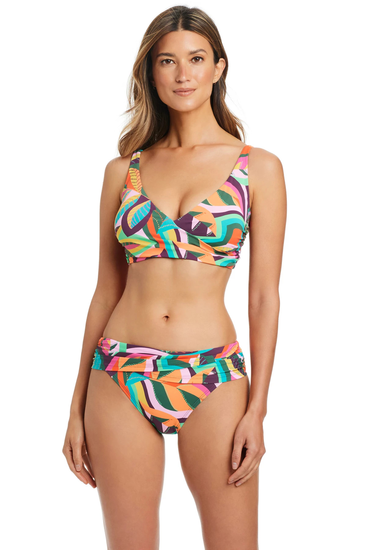 MULTI Tropical Print Underwire Bikini Top image number 1