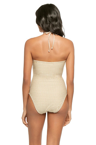 MULTI Metallic Bandeau One Piece Swimsuit