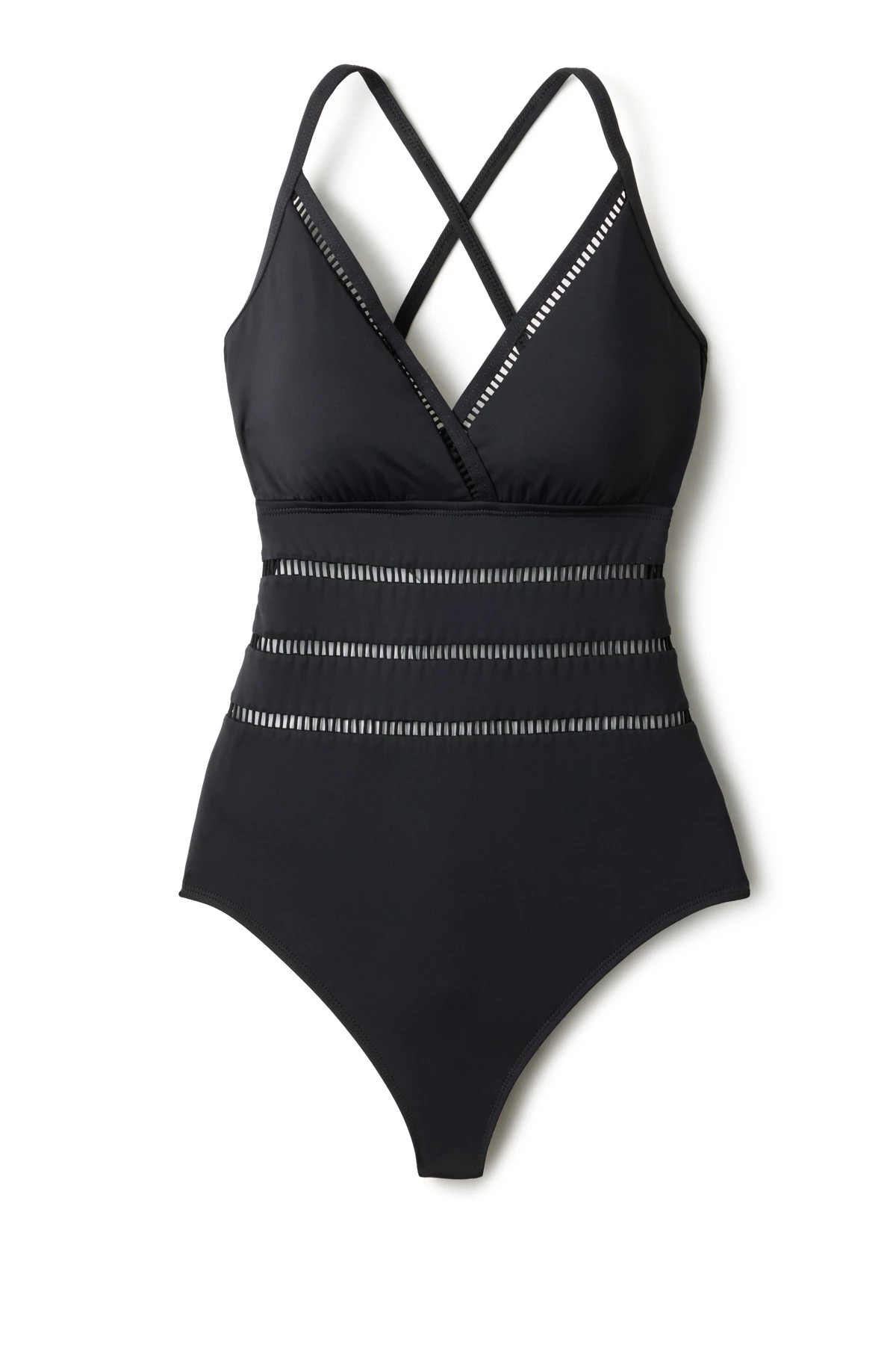 V-Neck One Piece Swimsuit