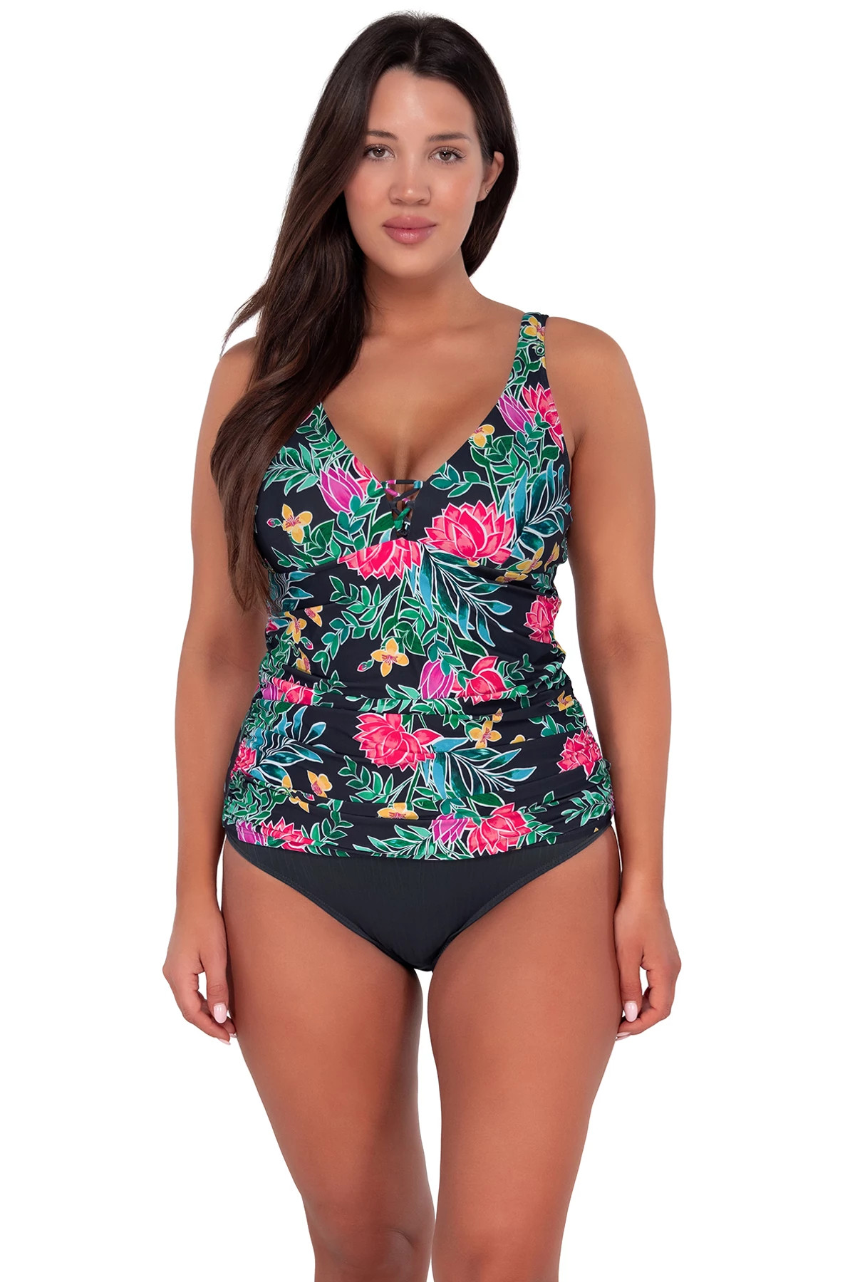 TWILIGHT BLOOMS Emerson Tankini Top image number 1