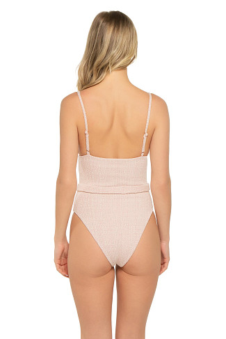 ROSE CREAM Catalina Belted One Piece Swimsuit